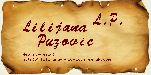 Lilijana Puzović vizit kartica